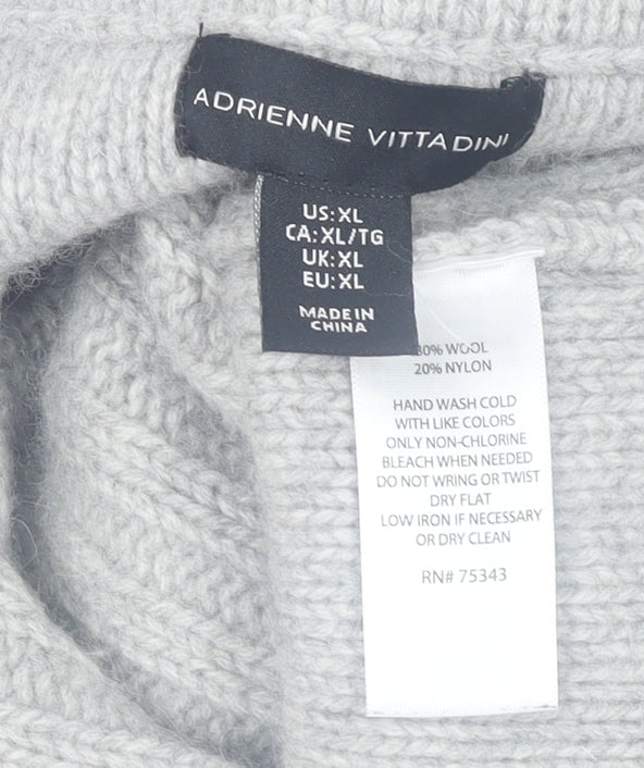 Womens UK Size XL Adrienne Vittadini Grey Tunic Tank