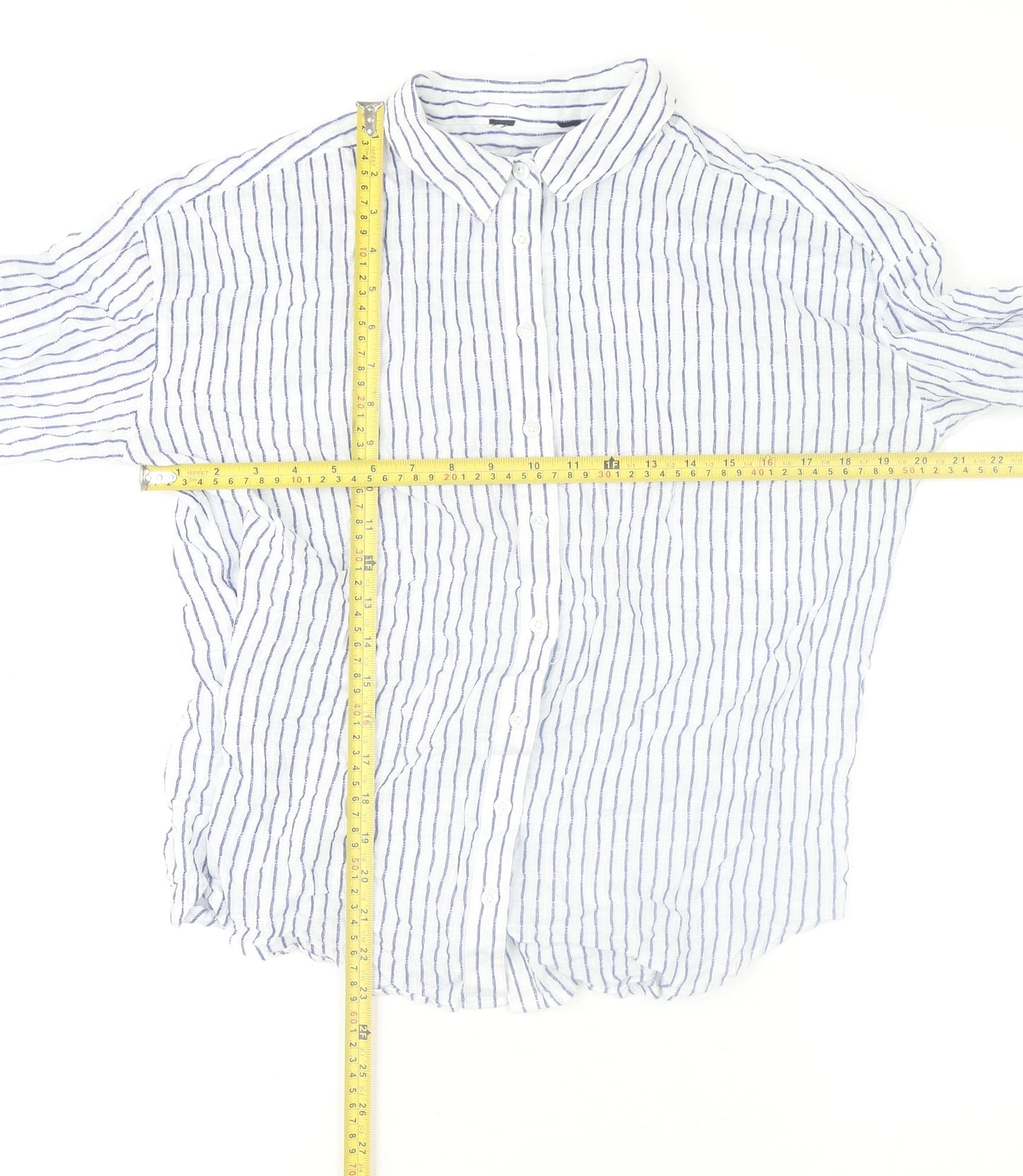 Womens UK Size XL VERO MODA White Basic Button-Up
