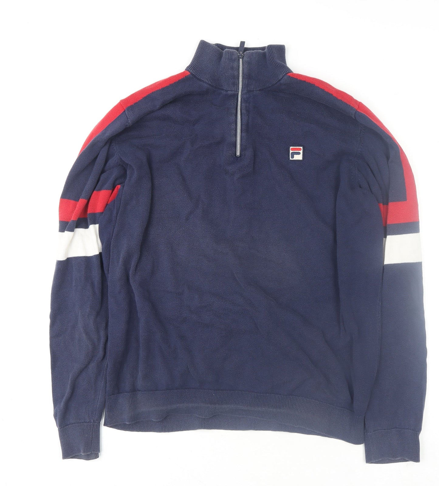 Mens UK Size XL FILA Blue Henley Sweatshirt