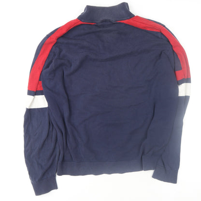 Mens UK Size XL FILA Blue Henley Sweatshirt