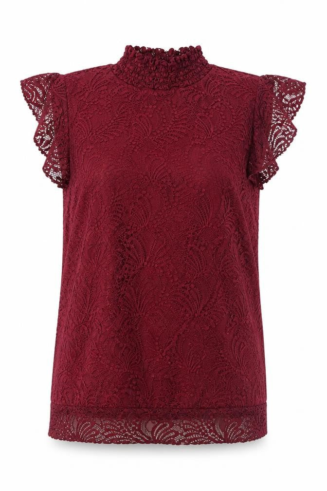 Womens UK Size 12 M&Co Red Tunic Blouse