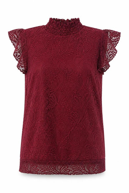 Womens UK Size 12 M&Co Red Tunic Blouse