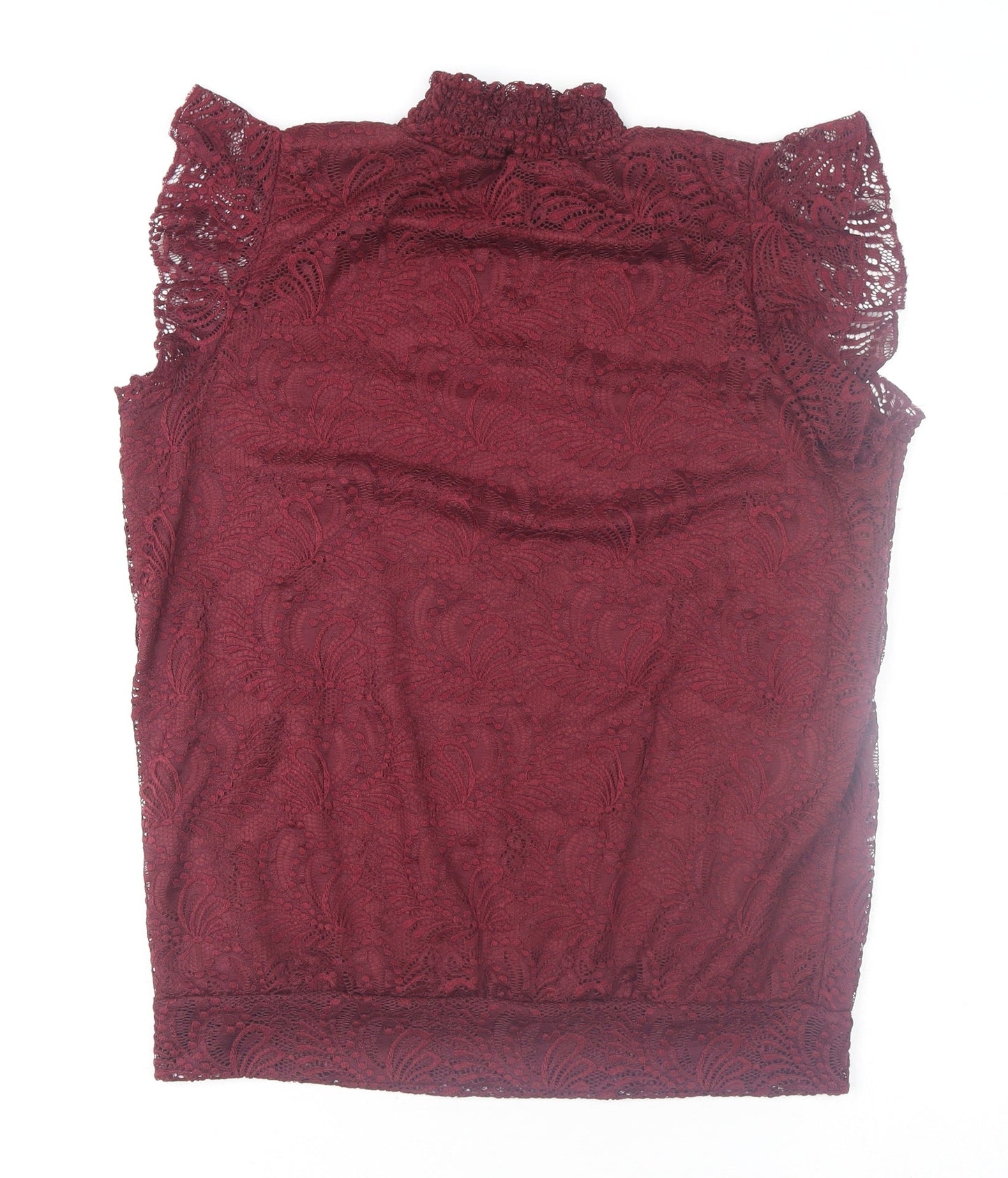 Womens UK Size 12 M&Co Red Tunic Blouse