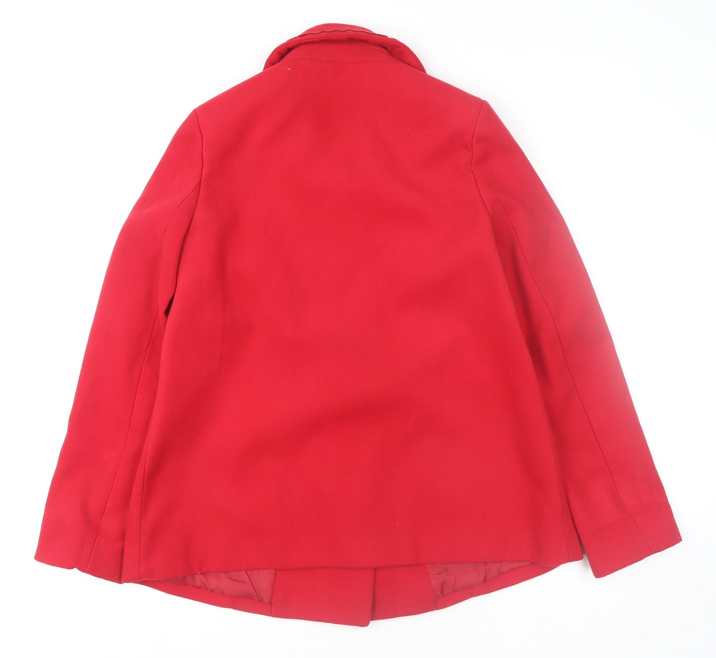 Womens UK Size 12 New Look Red Pea Coat