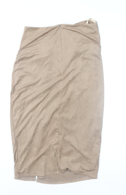 Womens UK Size M WOW Couture Wrap Suede Skirt