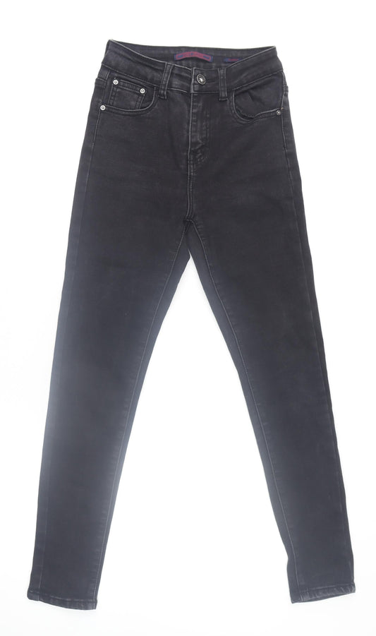 Womens UK Size 27 Cudi Jeans Slim Fit Skinny Black Jeans