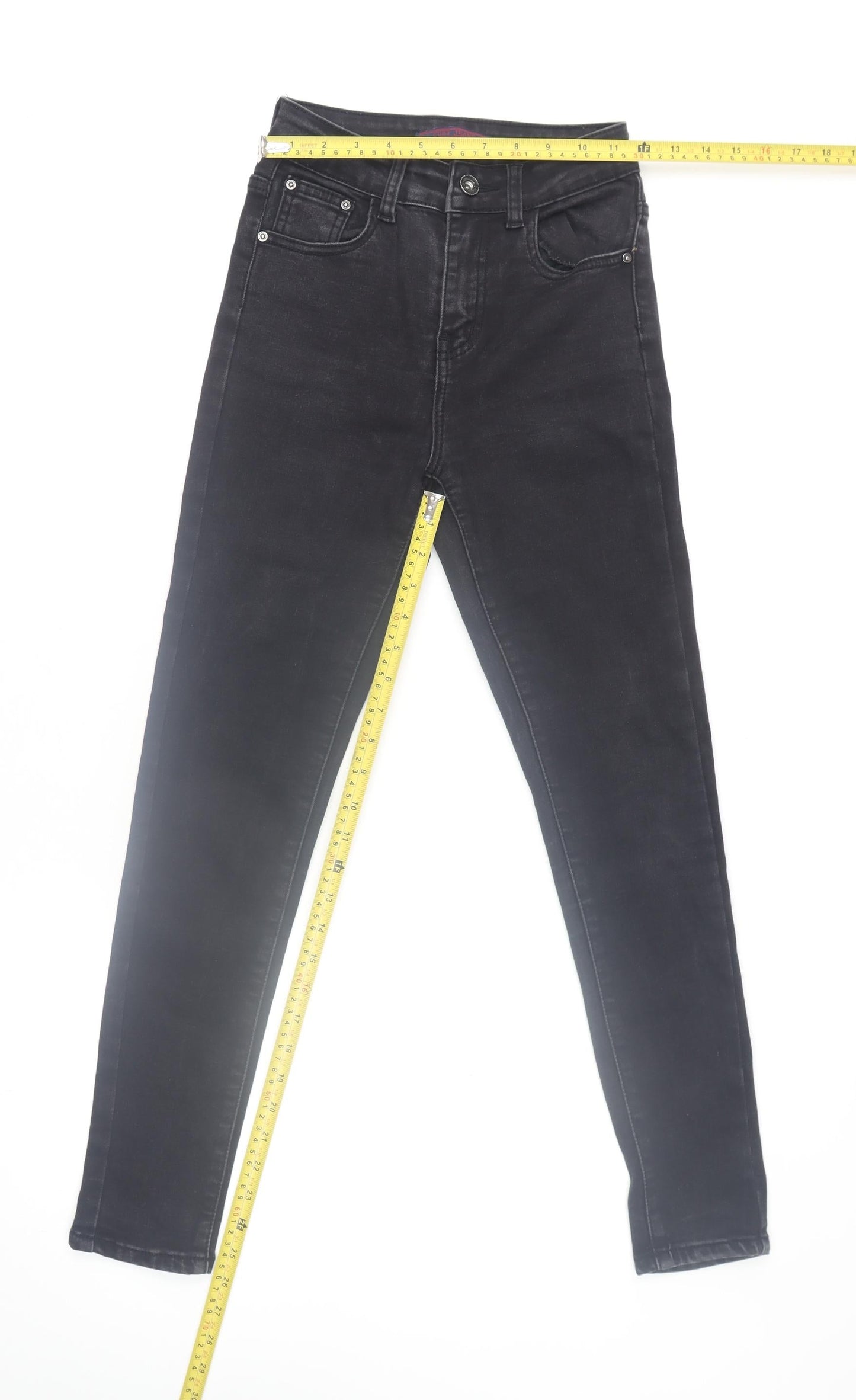 Womens UK Size 27 Cudi Jeans Slim Fit Skinny Black Jeans