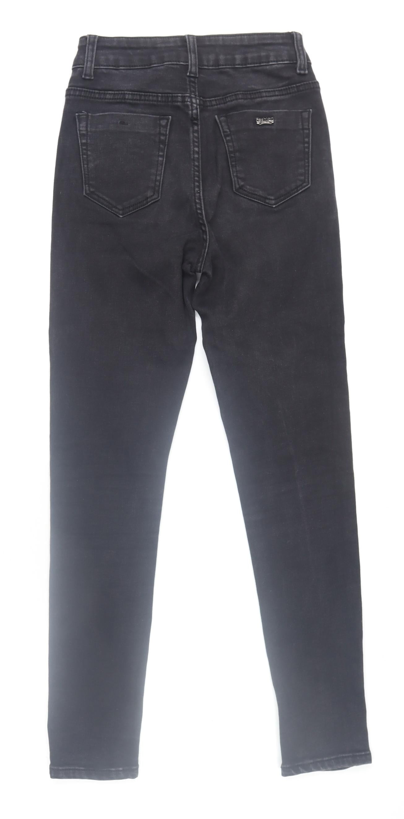 Womens UK Size 27 Cudi Jeans Slim Fit Skinny Black Jeans