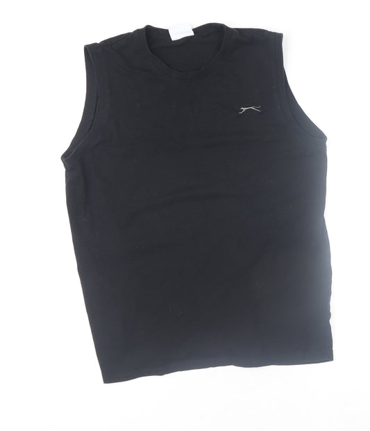 Mens UK Size M Slazenger Black Gym & Training Running & Jogging Tank