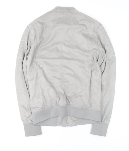 Womens UK Size S River Island Grey Bomber Jacket