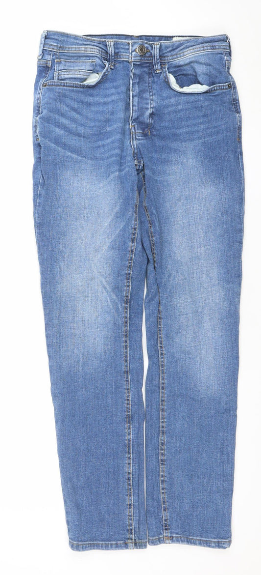 Mens UK Size M Denim Co Regular Fit Straight Blue Jeans