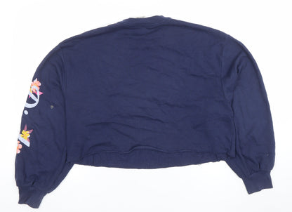 Womens UK Size XS Victoria’s Secret PINK Blue Pullover Sweatshirt
