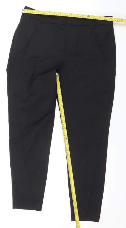 Womens UK Size L VERO MODA Slim Fit Business Casual Workwear Black Trousers