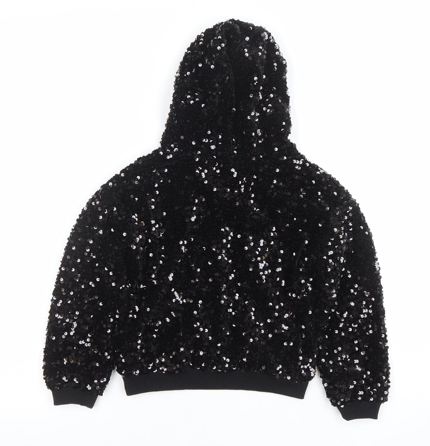 Girls UK Size 4-5 Years Dunnes Stores Black Pullover Hoodie