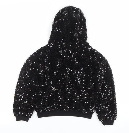 Girls UK Size 4-5 Years Dunnes Stores Black Pullover Hoodie
