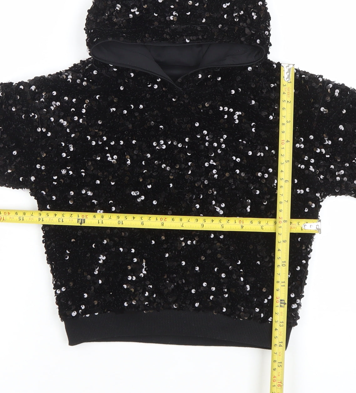 Girls UK Size 4-5 Years Dunnes Stores Black Pullover Hoodie