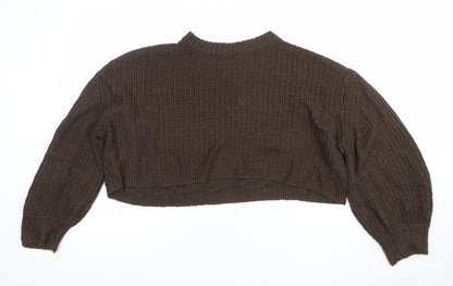 Womens UK Size 14 Sweatshop Brown Pullover Jumper