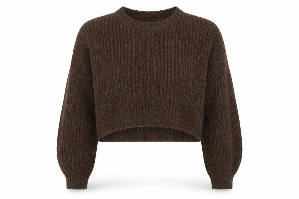 Womens UK Size 14 Sweatshop Brown Pullover Jumper