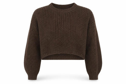Womens UK Size 14 Sweatshop Brown Pullover Jumper