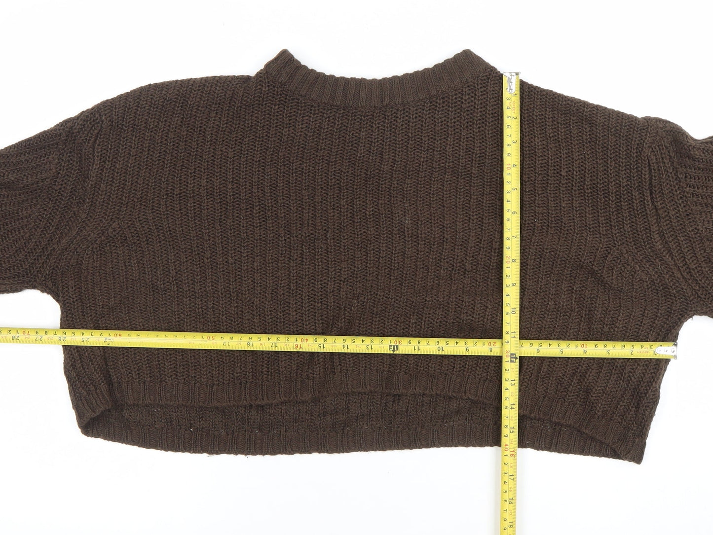 Womens UK Size 14 Sweatshop Brown Pullover Jumper