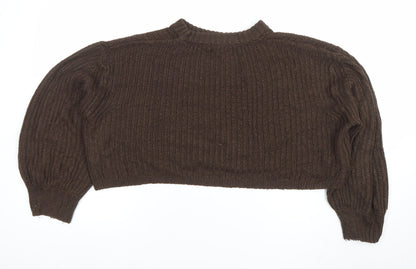 Womens UK Size 14 Sweatshop Brown Pullover Jumper