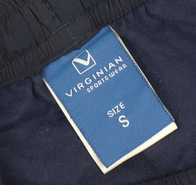 Mens UK Size S Virginian Sportswear Regular Fit Track Pants Blue Trousers