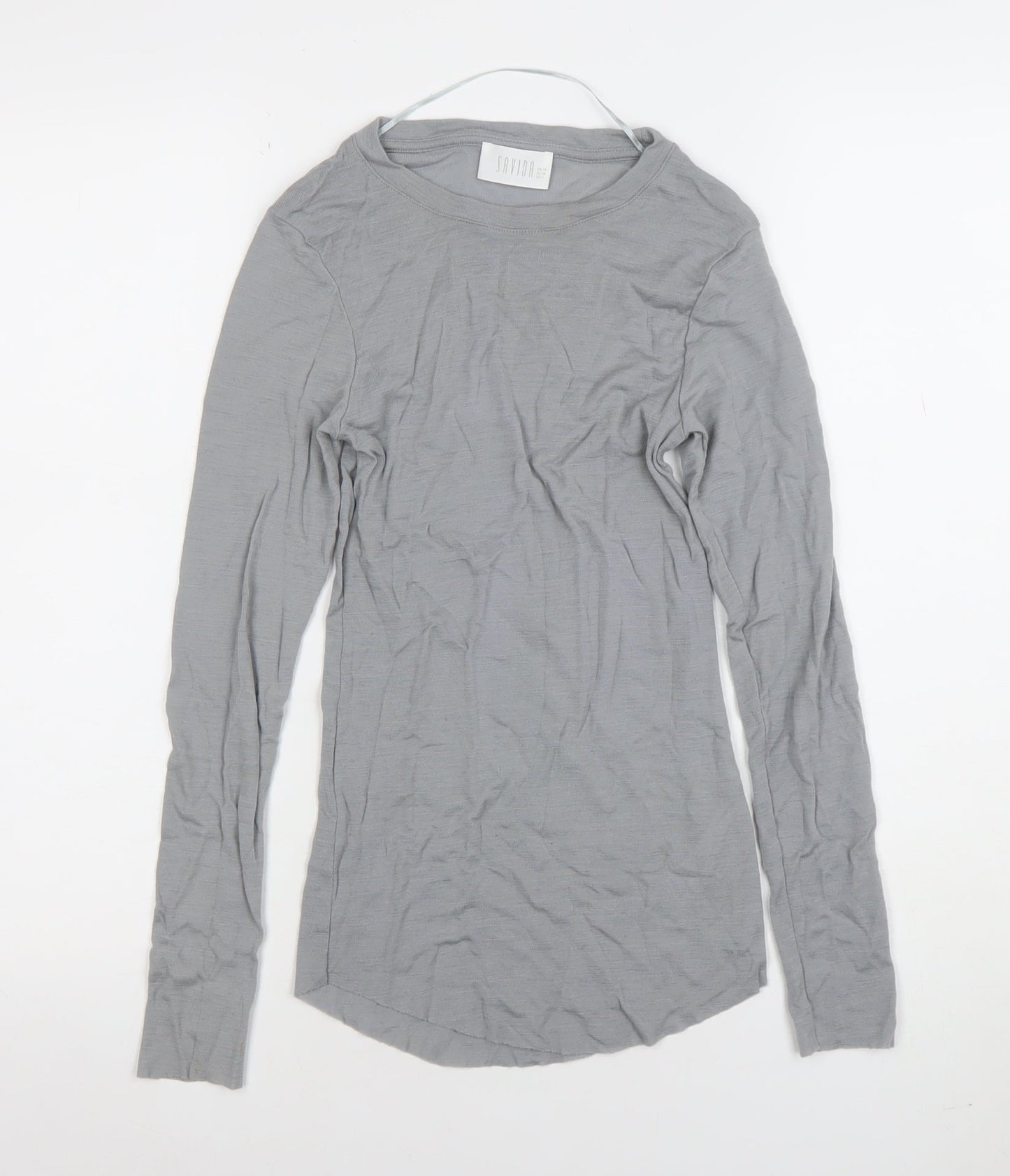 Womens UK Size 10 Savida Grey Basic T-Shirt
