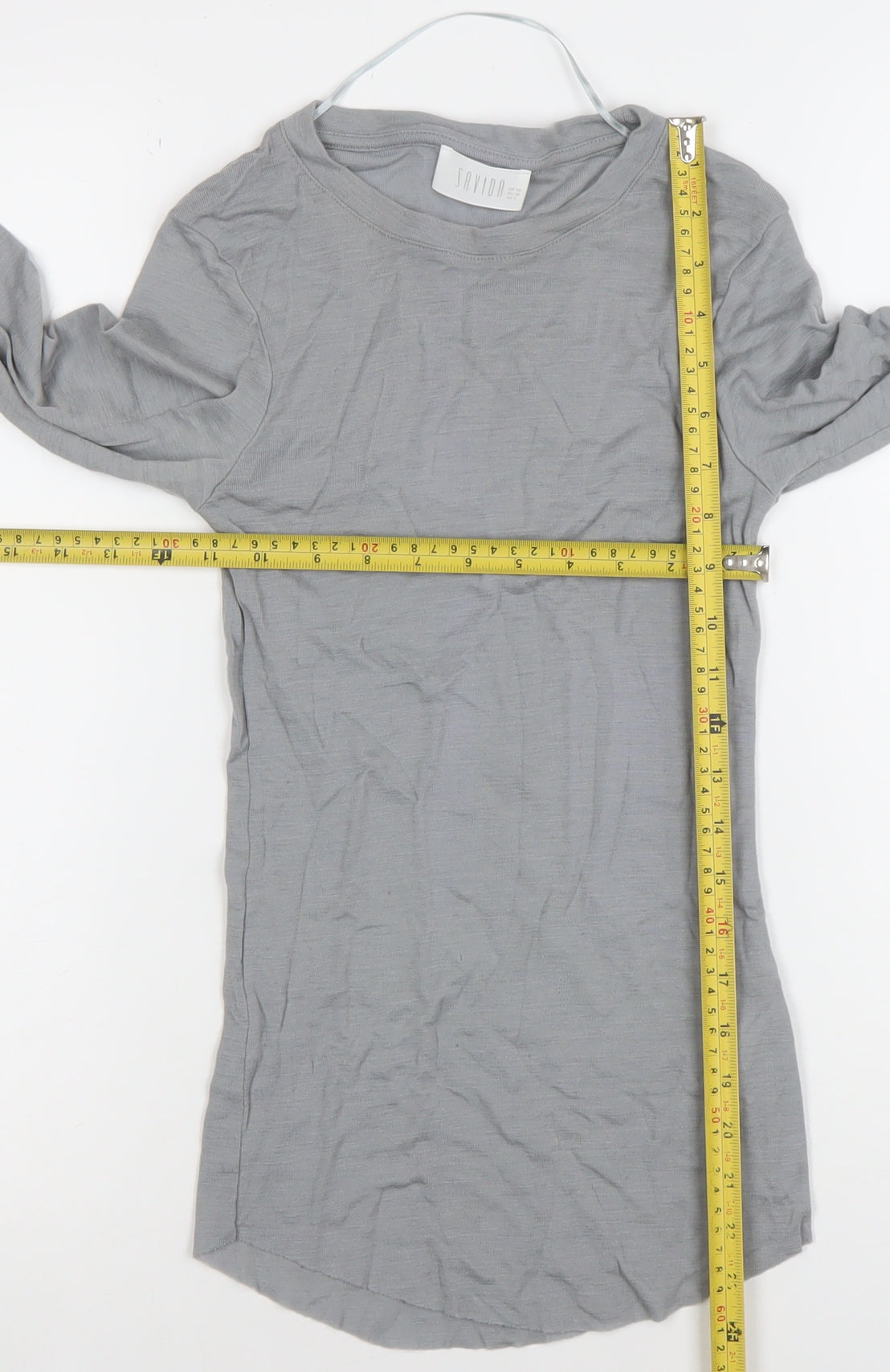 Womens UK Size 10 Savida Grey Basic T-Shirt