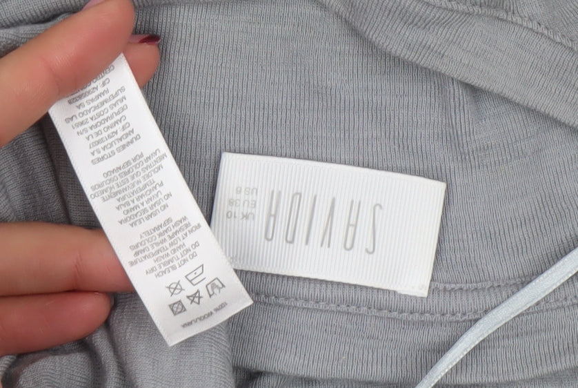 Womens UK Size 10 Savida Grey Basic T-Shirt