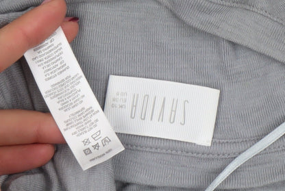 Womens UK Size 10 Savida Grey Basic T-Shirt