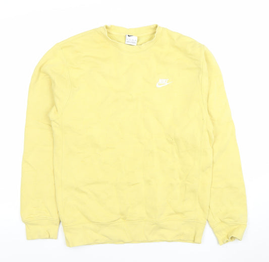 Womens UK Size XS Nike Yellow Pullover Sweatshirt