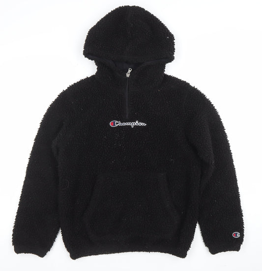 Girls UK Size L Champion Black Pullover Hoodie