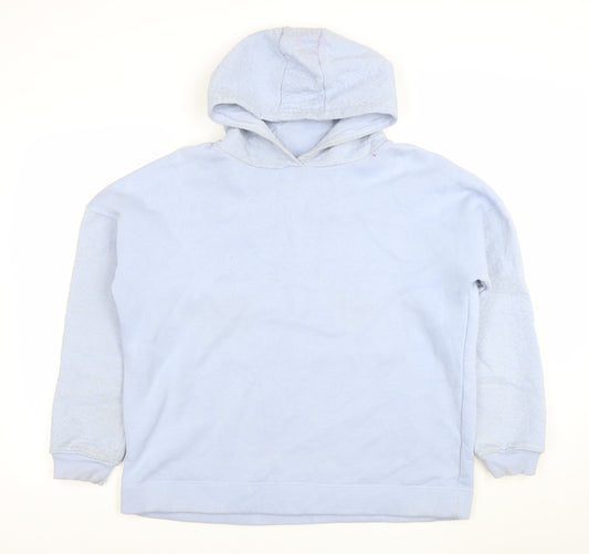 Womens UK Size M Gallery Blue Pullover Hoodie