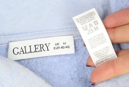 Womens UK Size M Gallery Blue Pullover Hoodie