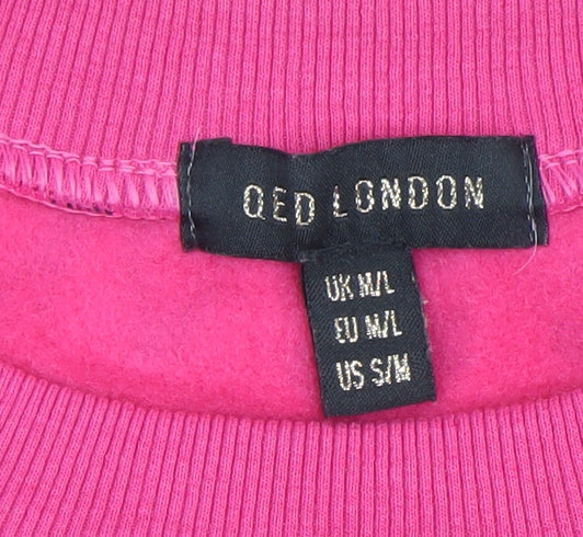 Womens UK Size M/L QED London Pink Pullover Sweatshirt