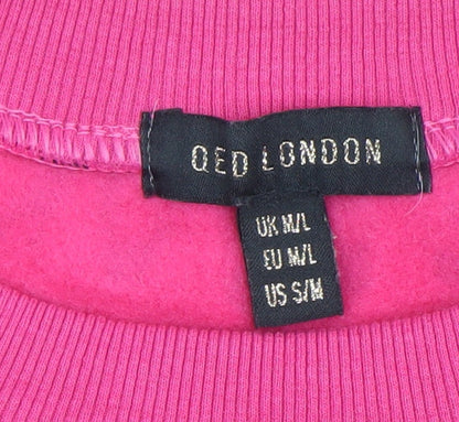 Womens UK Size M/L QED London Pink Pullover Sweatshirt