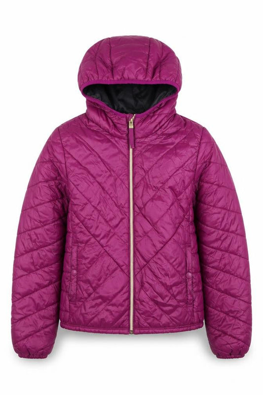 Girls UK Size 8 Years Bershka Purple Puffer Jacket