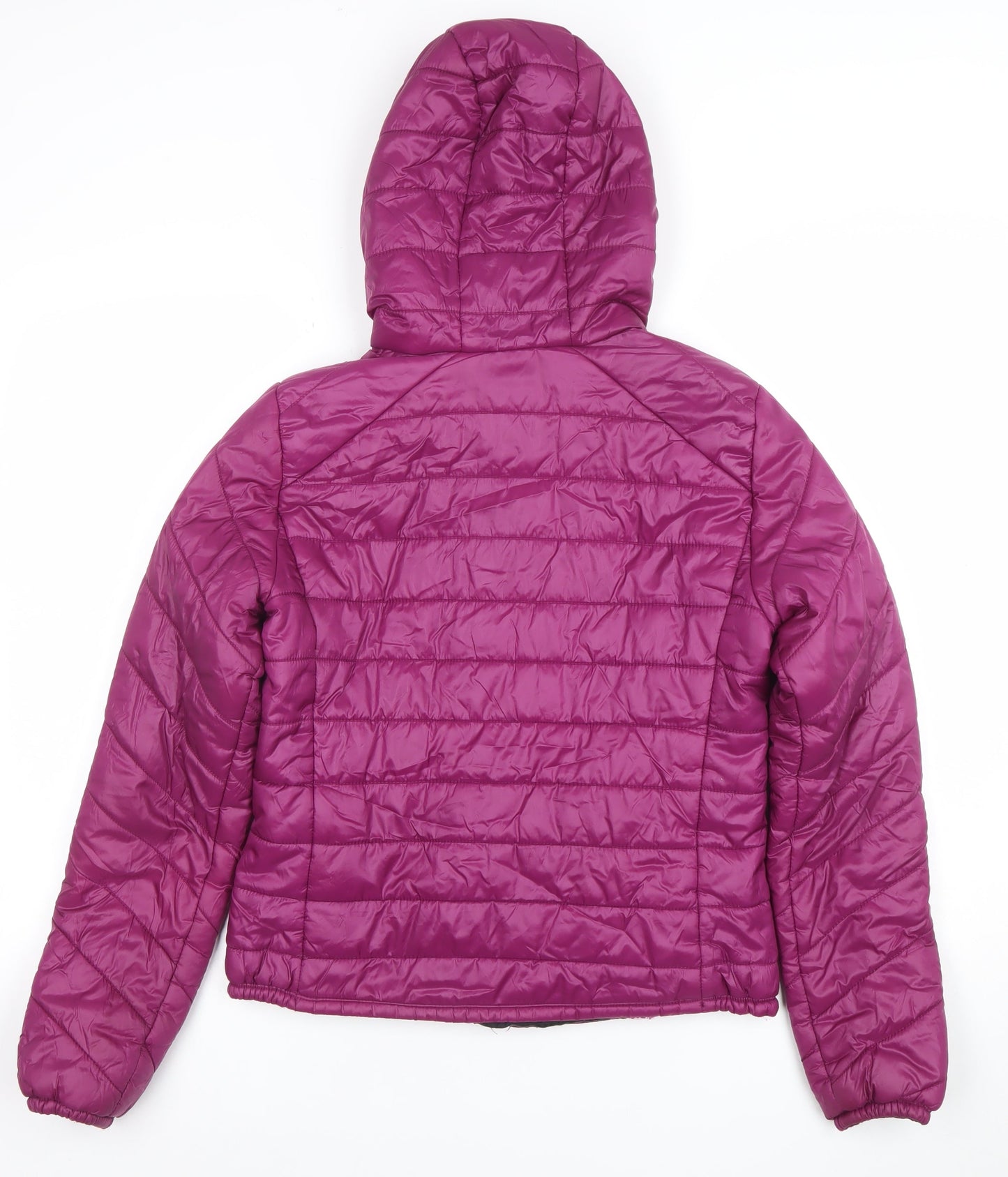 Girls UK Size 8 Years Bershka Purple Puffer Jacket
