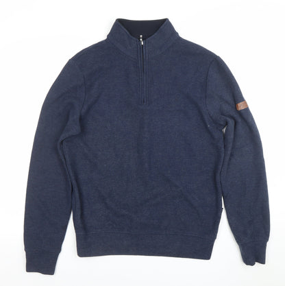 Mens UK Size M Mistral Clothing Co. Blue Henley Sweatshirt