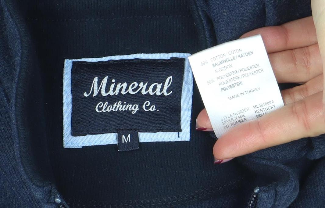 Mens UK Size M Mistral Clothing Co. Blue Henley Sweatshirt