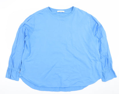 Womens UK Size XL Carolyn Donnelly The Edit Blue Jersey T-Shirt