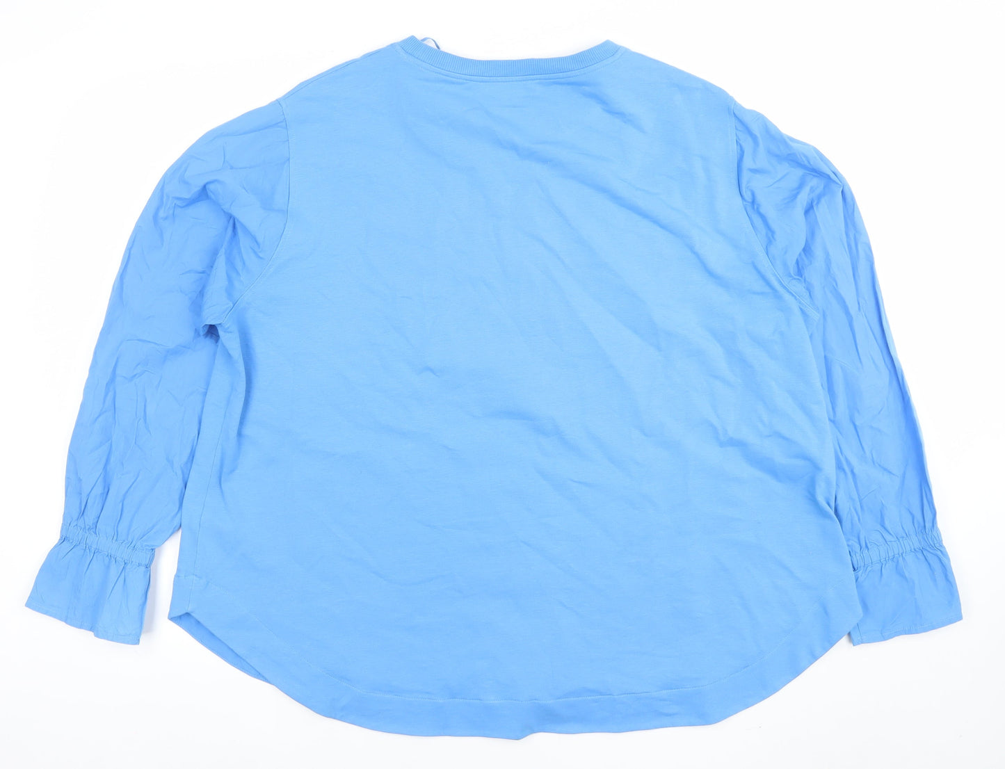 Womens UK Size XL Carolyn Donnelly The Edit Blue Jersey T-Shirt