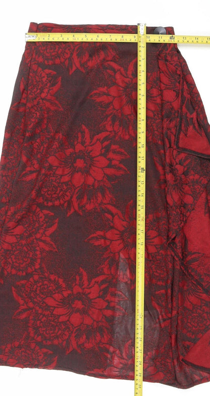 Womens UK Size S Zara Wrap Chiffon Skirt