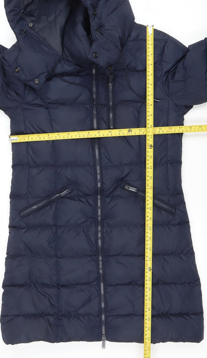 Womens UK Size 8 Superdry Blue Puffer Jacket