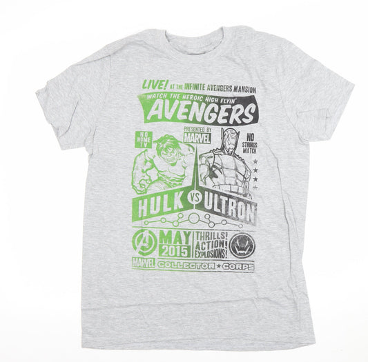 Mens UK Size M Marvel Grey  T-Shirt