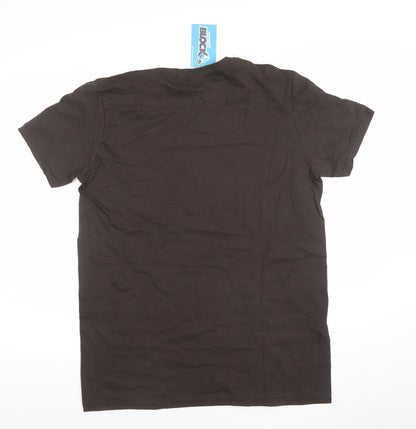 Gildan Softstyle Men's Brown Horror Graphic T-Shirt M