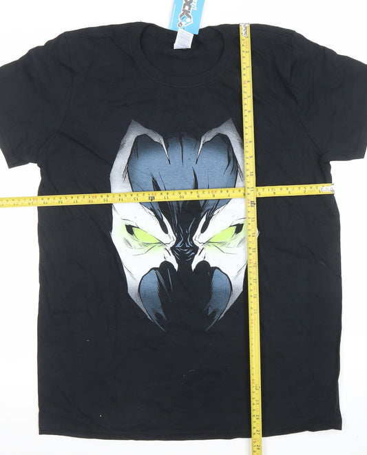 Gildan Men's Black Spawn Graphic Cotton T-Shirt Size M Short Sleeve
