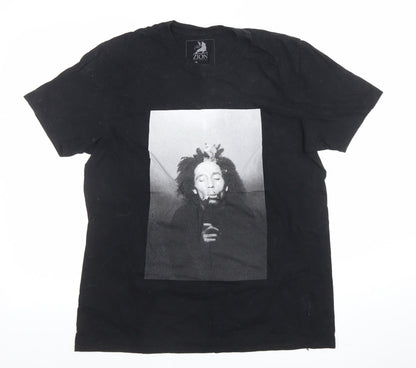 Womens UK Size 18 Zion Rootswear Black Basic T-Shirt