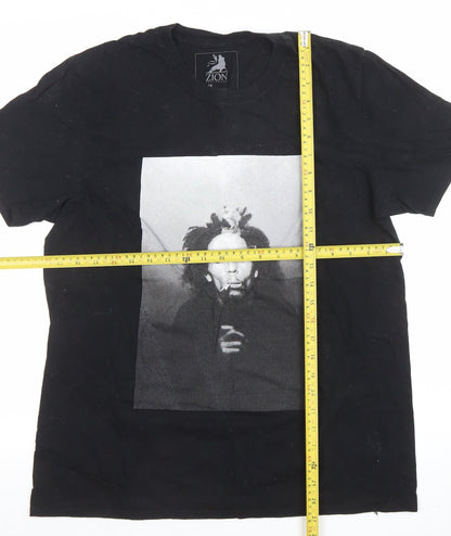 Womens UK Size 18 Zion Rootswear Black Basic T-Shirt