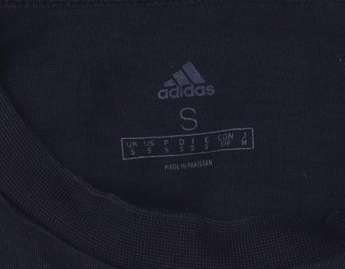 Mens UK Size S adidas Blue  T-Shirt